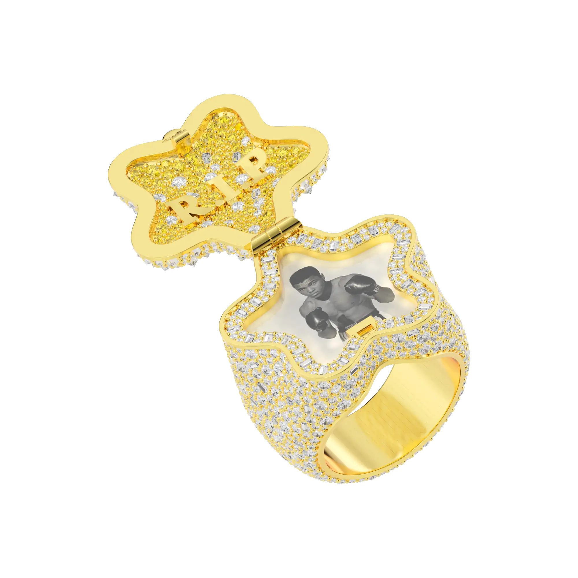 Custom “Star” Flip Photo Ring