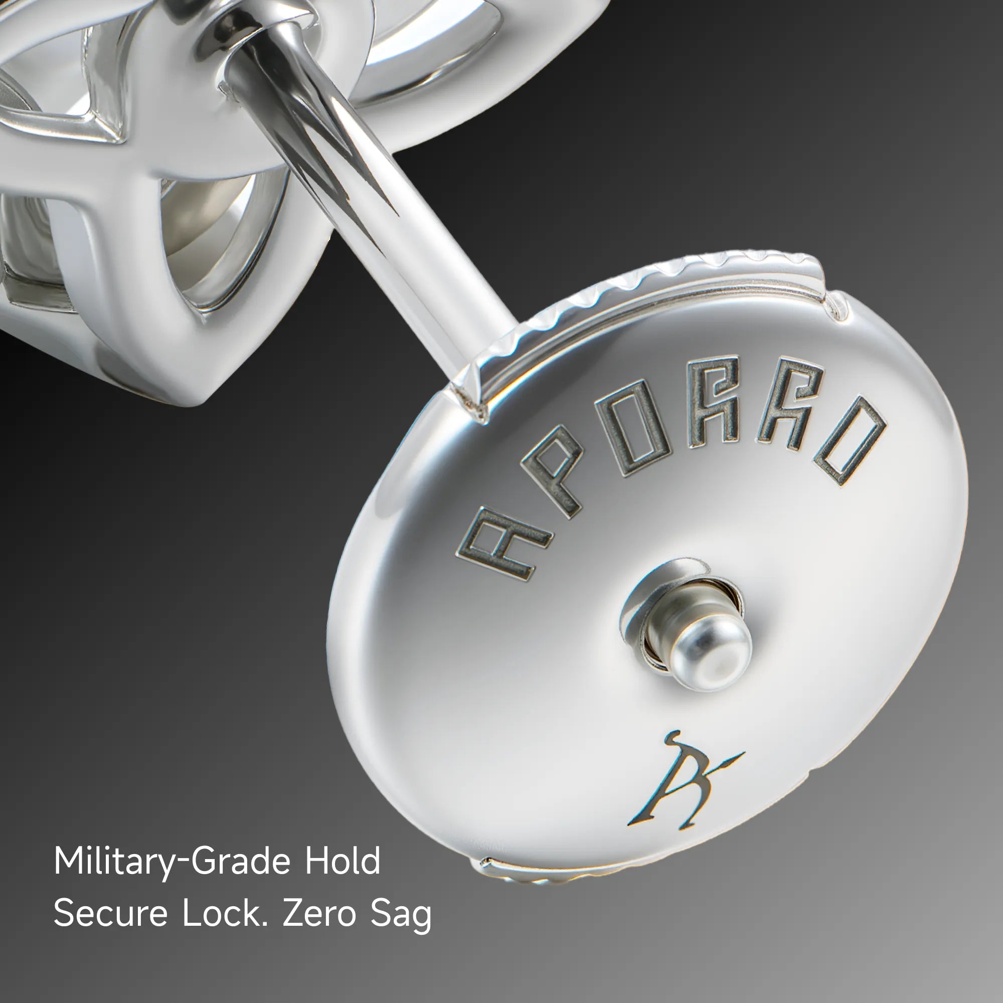 S925 Solid Clover Cut Stud Earrings - White