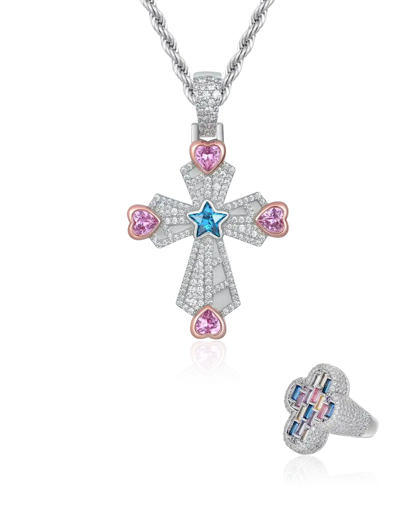 Vitraux Night Pendant & Ring Set