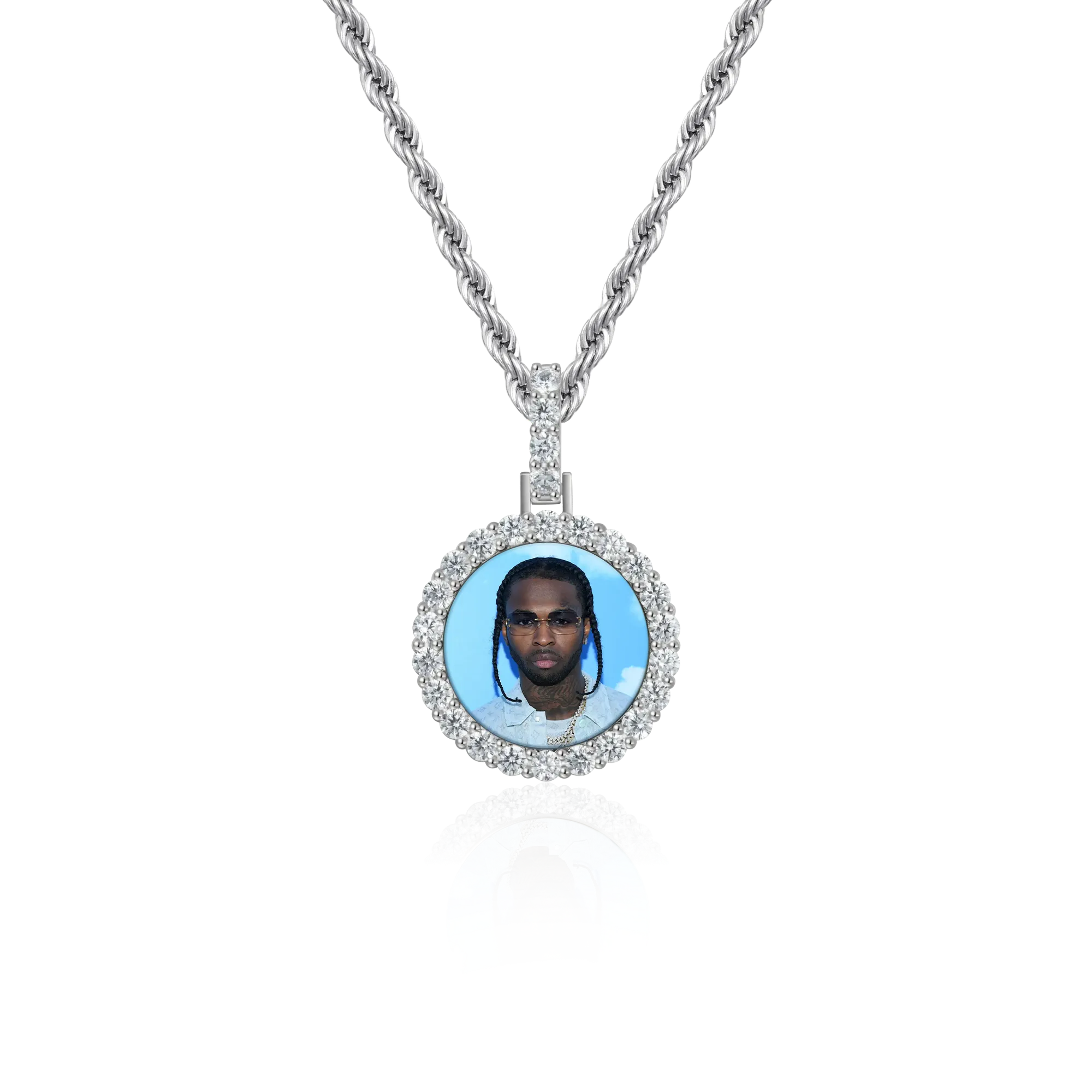 Micro Custom Round Photo Pendant
