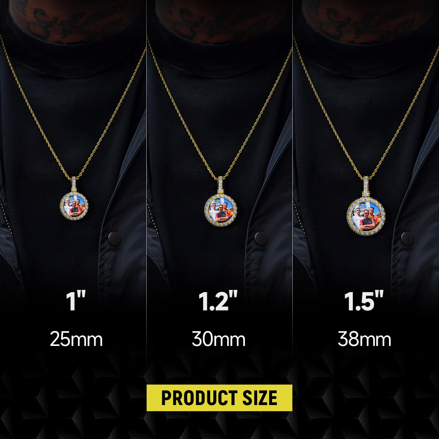 Micro Custom Round Photo Pendant