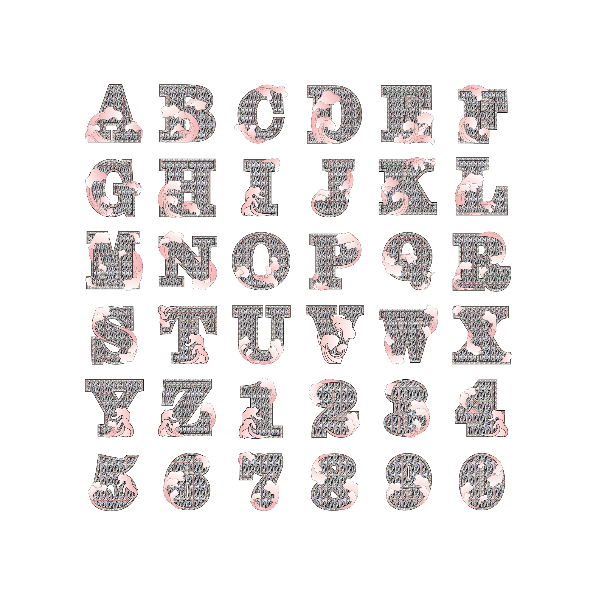 Custom Wave Font Pendant