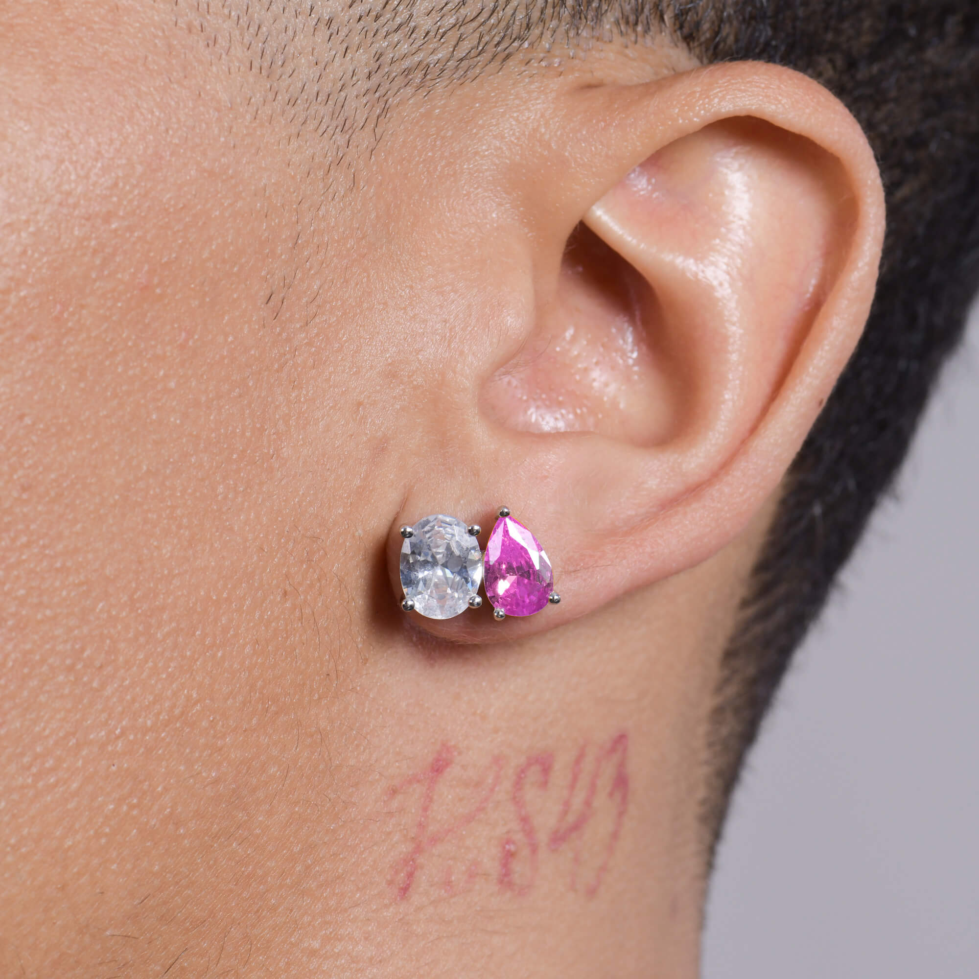 Moissanite S925 Toi et Moi Stud Earrings – Oval & Pear