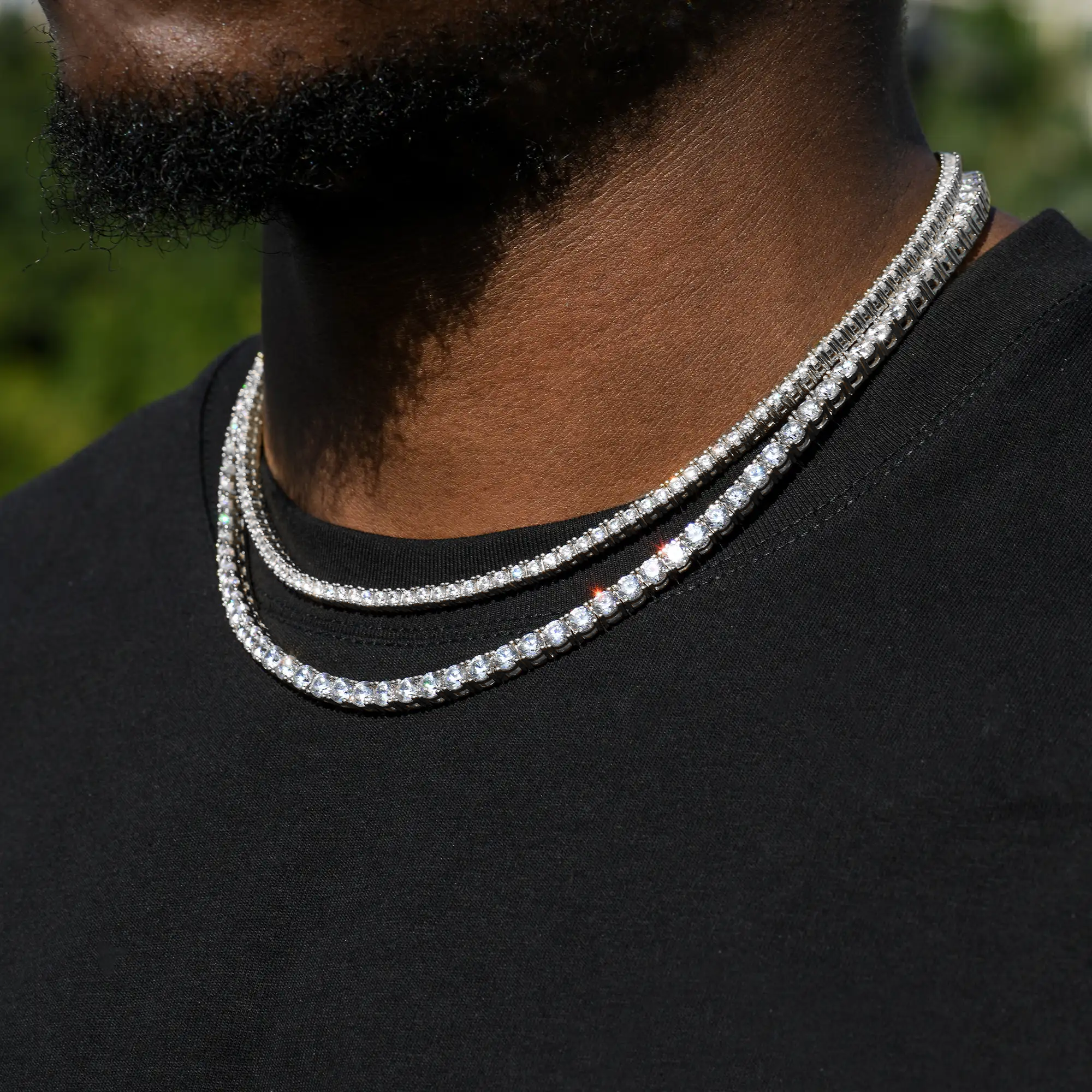 Iced Moissanite Tennis Chain - 3mm
