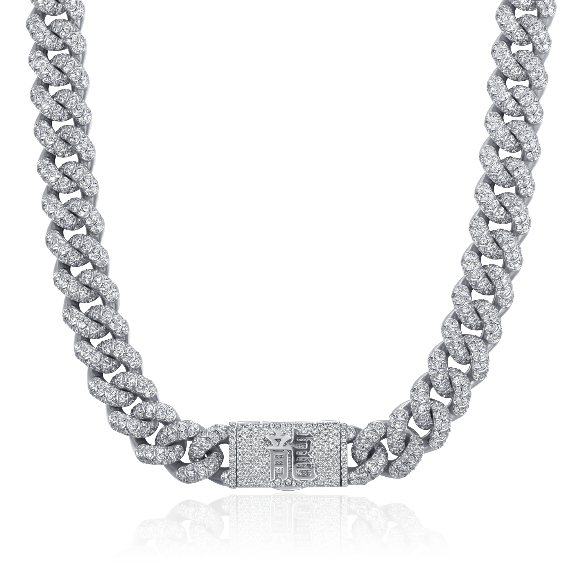 WONG Dragon Box Clasp Cuban Chain - 15mm