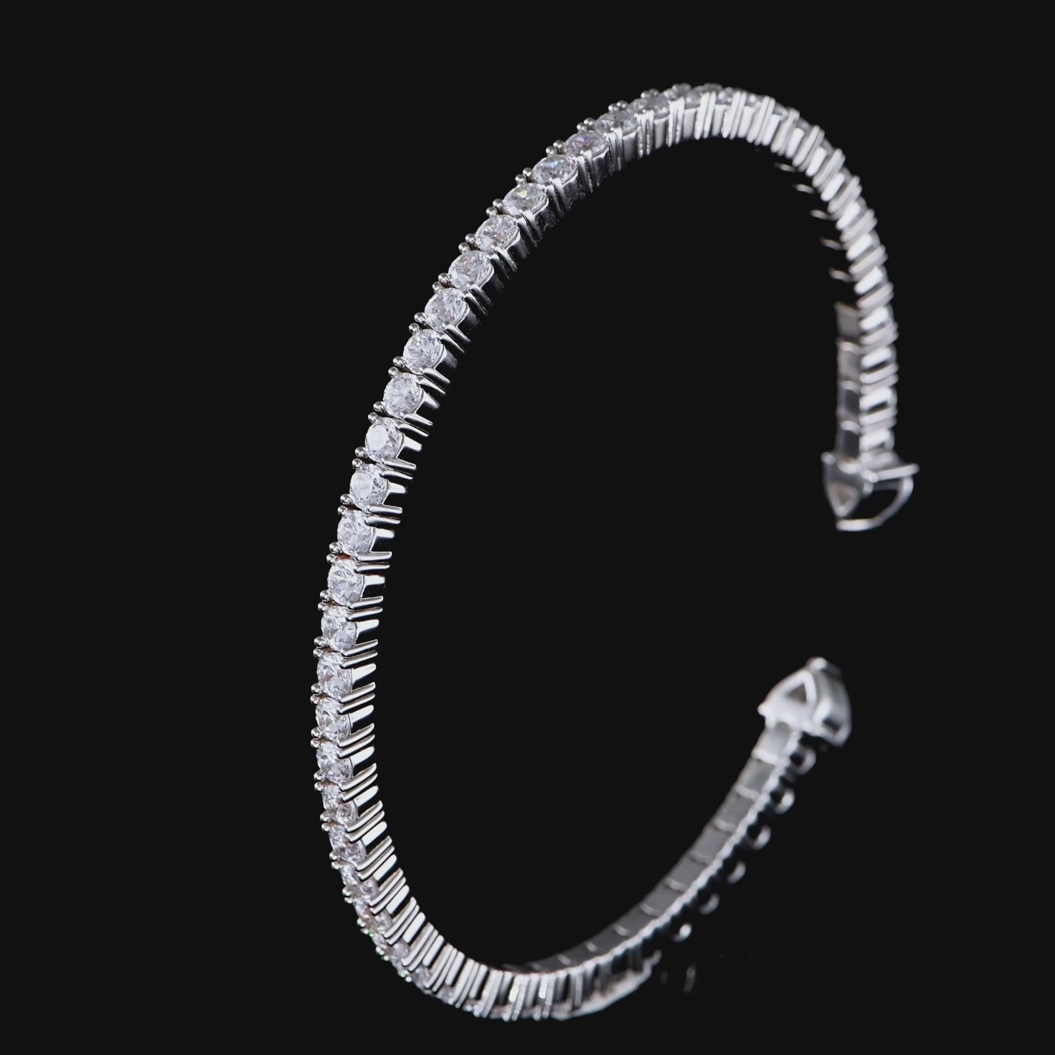 Women's Multiple Spring Tennis Bangle Bracelet