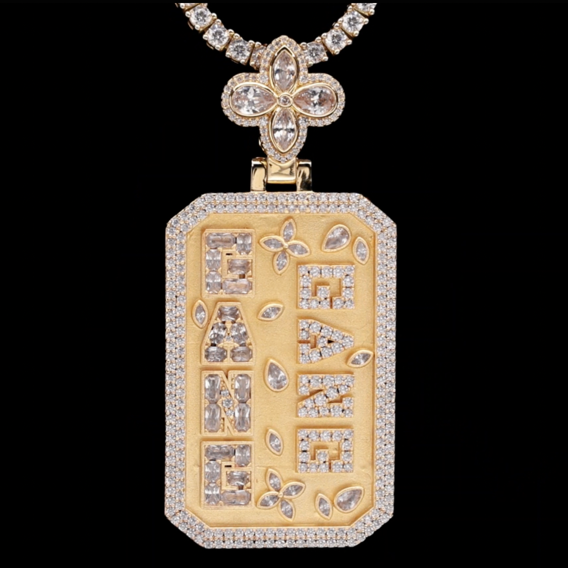 Custom Special Cut Letter Square Pendant