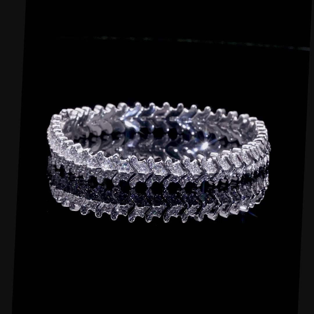 Women's Iced Spine Bracelet - 12mm