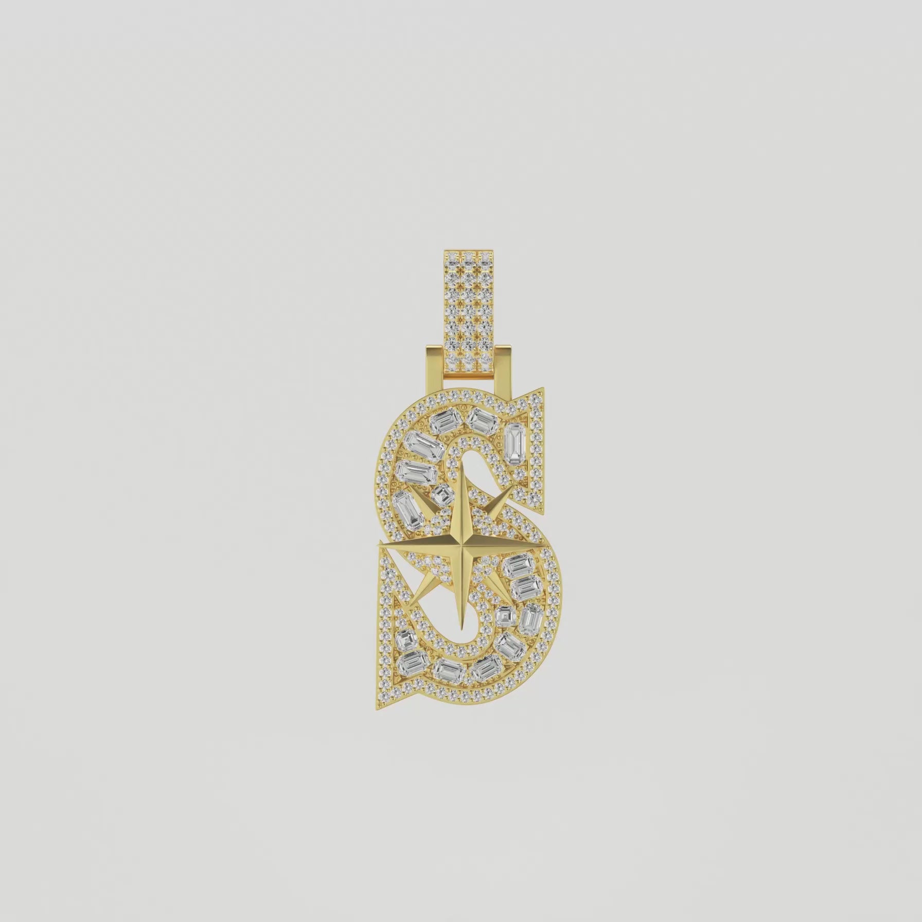 30MM Star Font Pendant