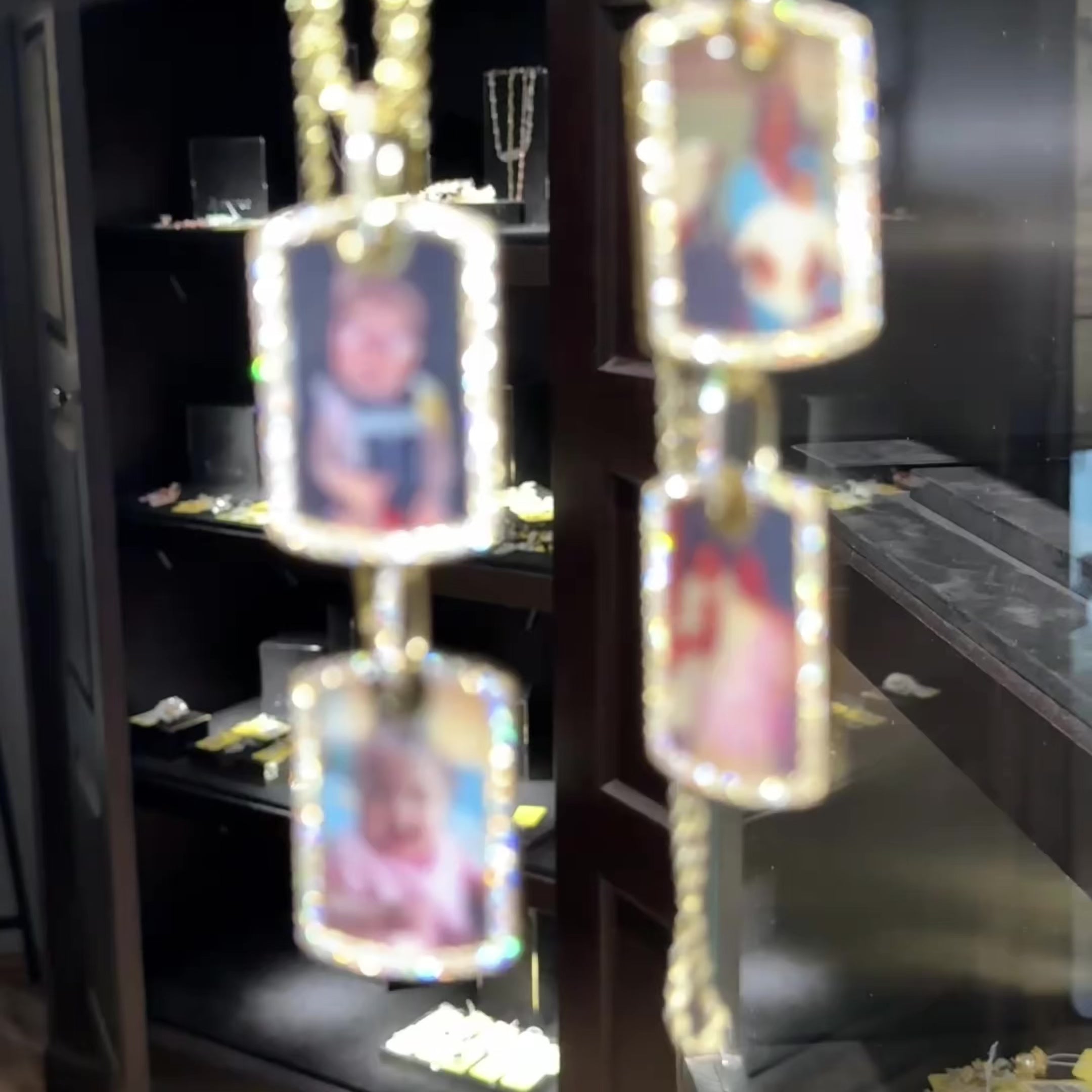 Custom Double Dog Tag Photo Frame Pendant