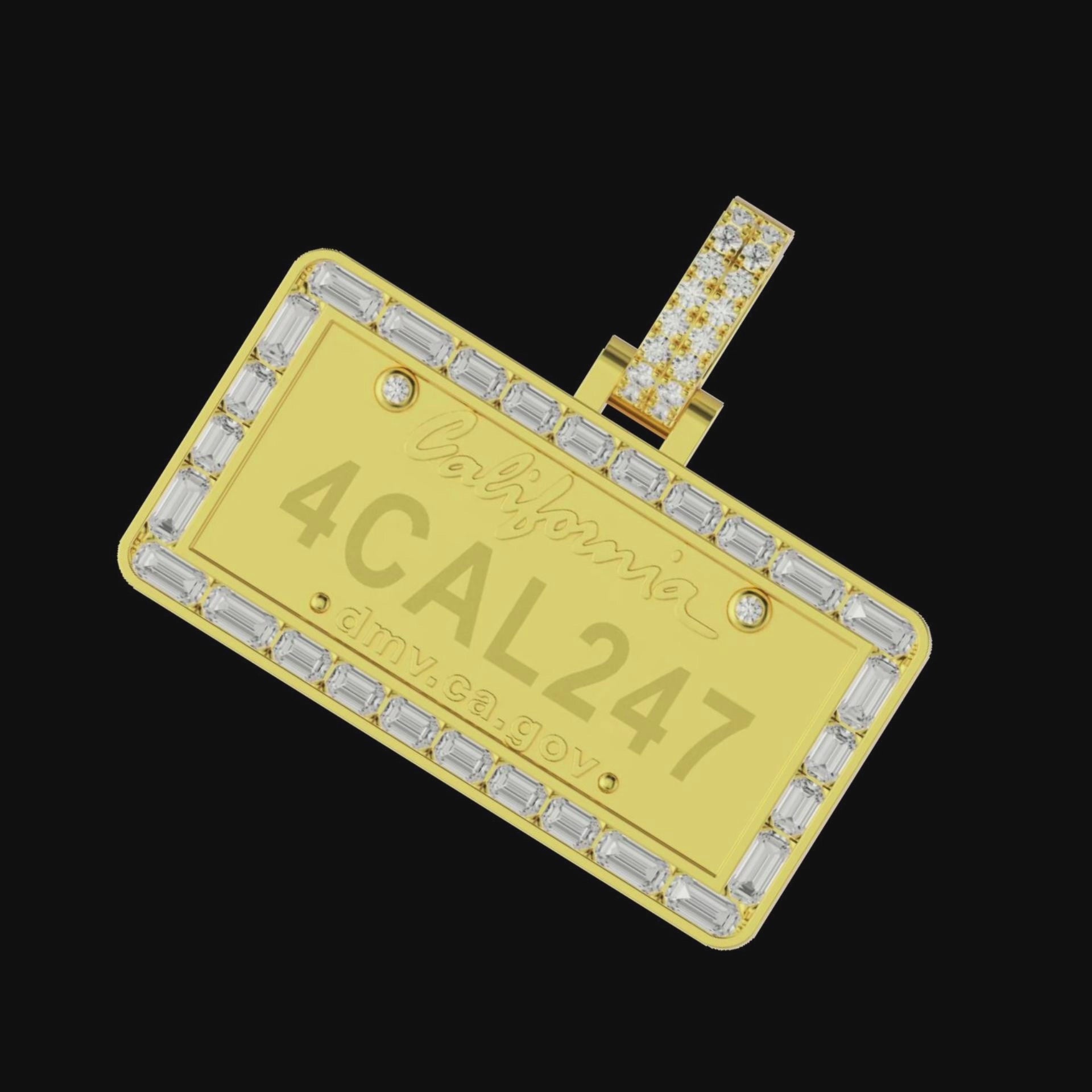 Custom License Plate Pendant (California/Georgia) - 38mm