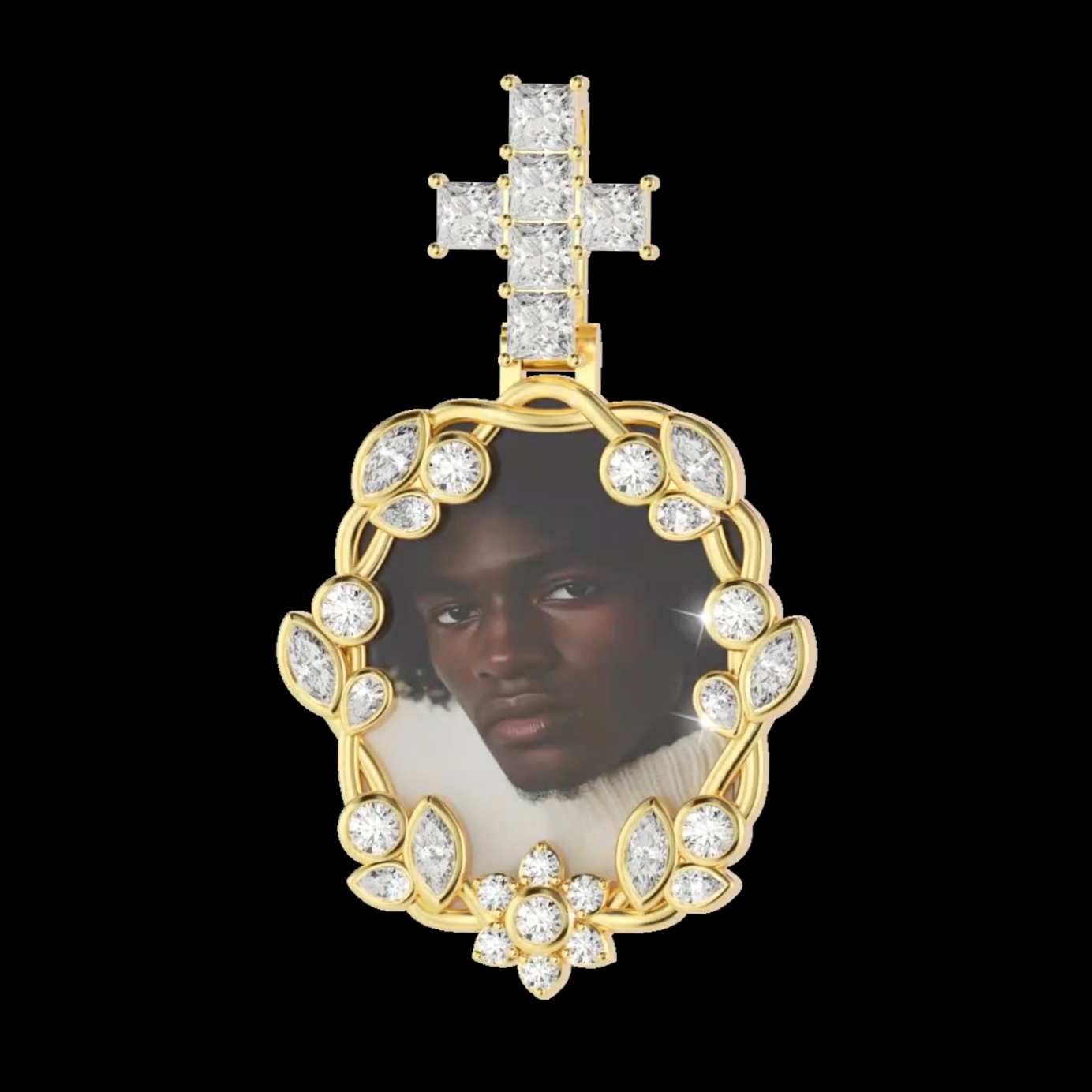 Custom Vine-wrapped Picture Frame Pendant