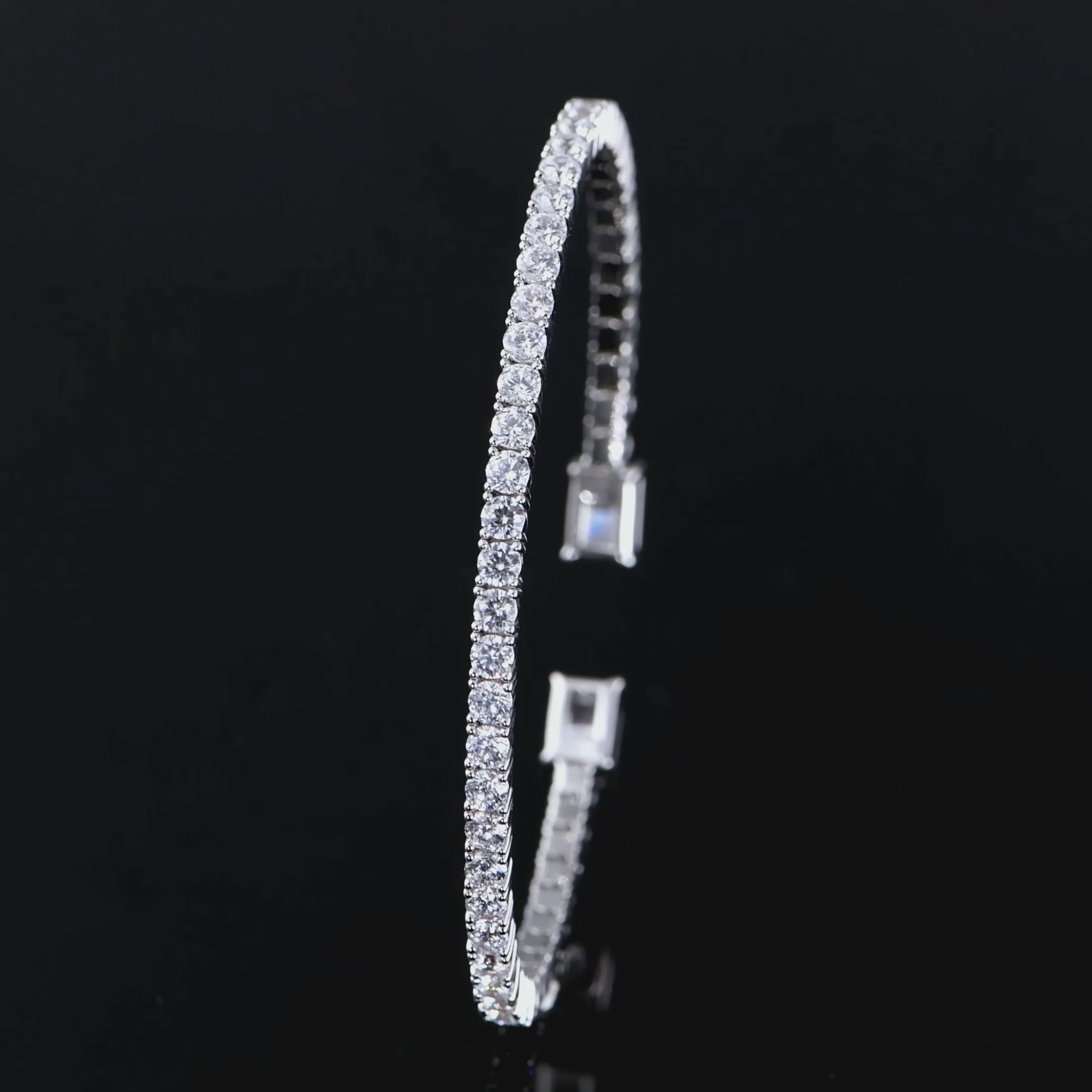 Women's Multiple Spring Tennis Bangle Bracelet