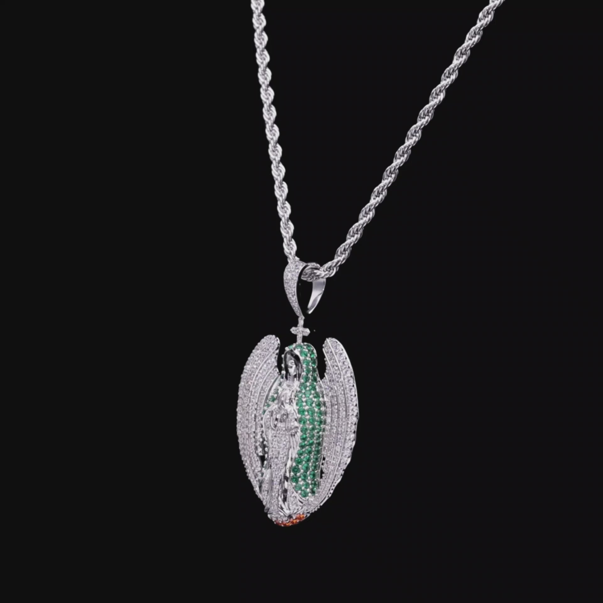 Blessed Mary Winged Pendant