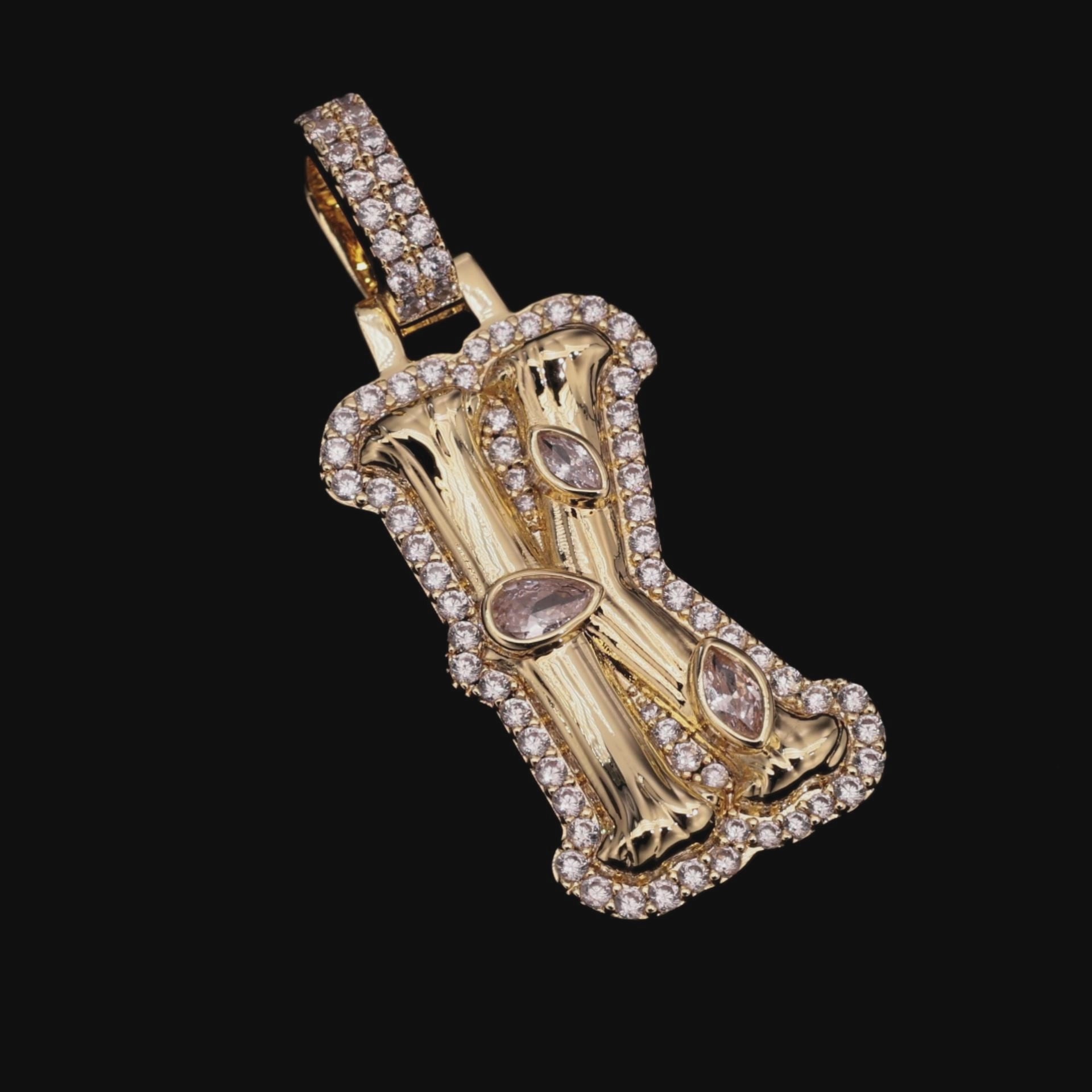 Custom Bone Font Pendant