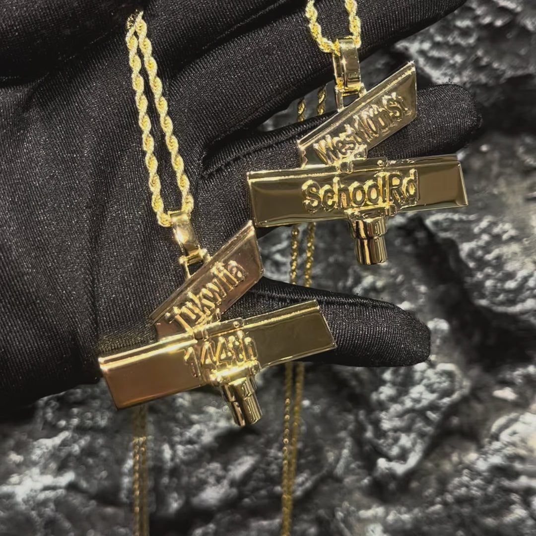 Custom Plain Street Sign Pendant