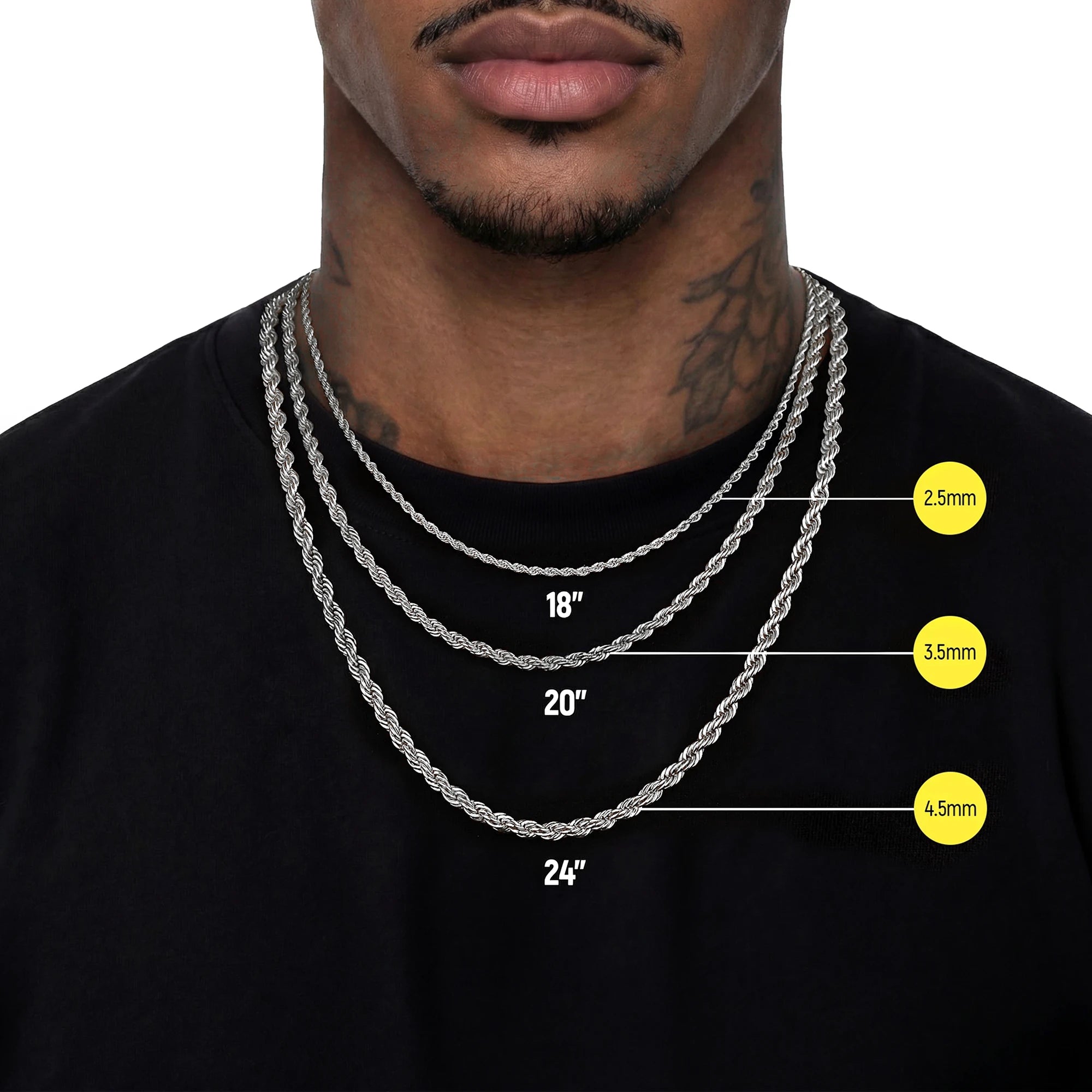 Adjustable Rope Chain - 2.5mm