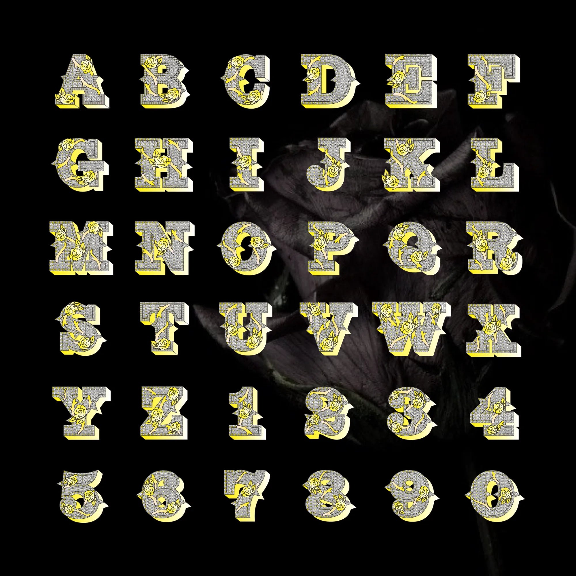 Custom Rose Font Pendant-30mm