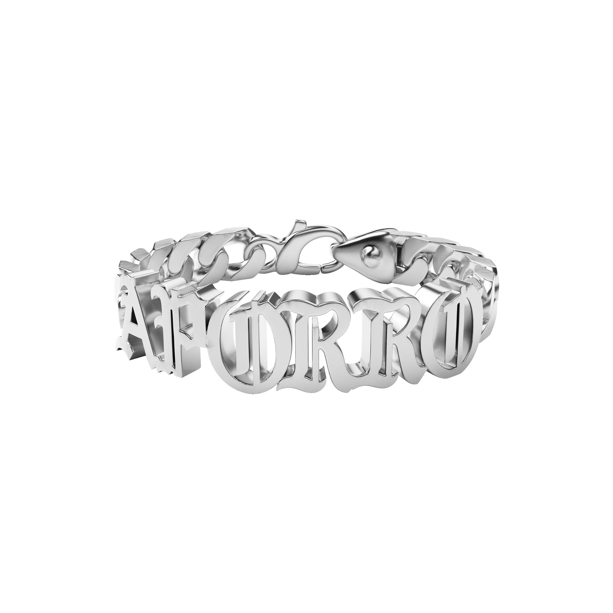 Miami Old English Letter/Number Custom Name Bracelet - 10mm