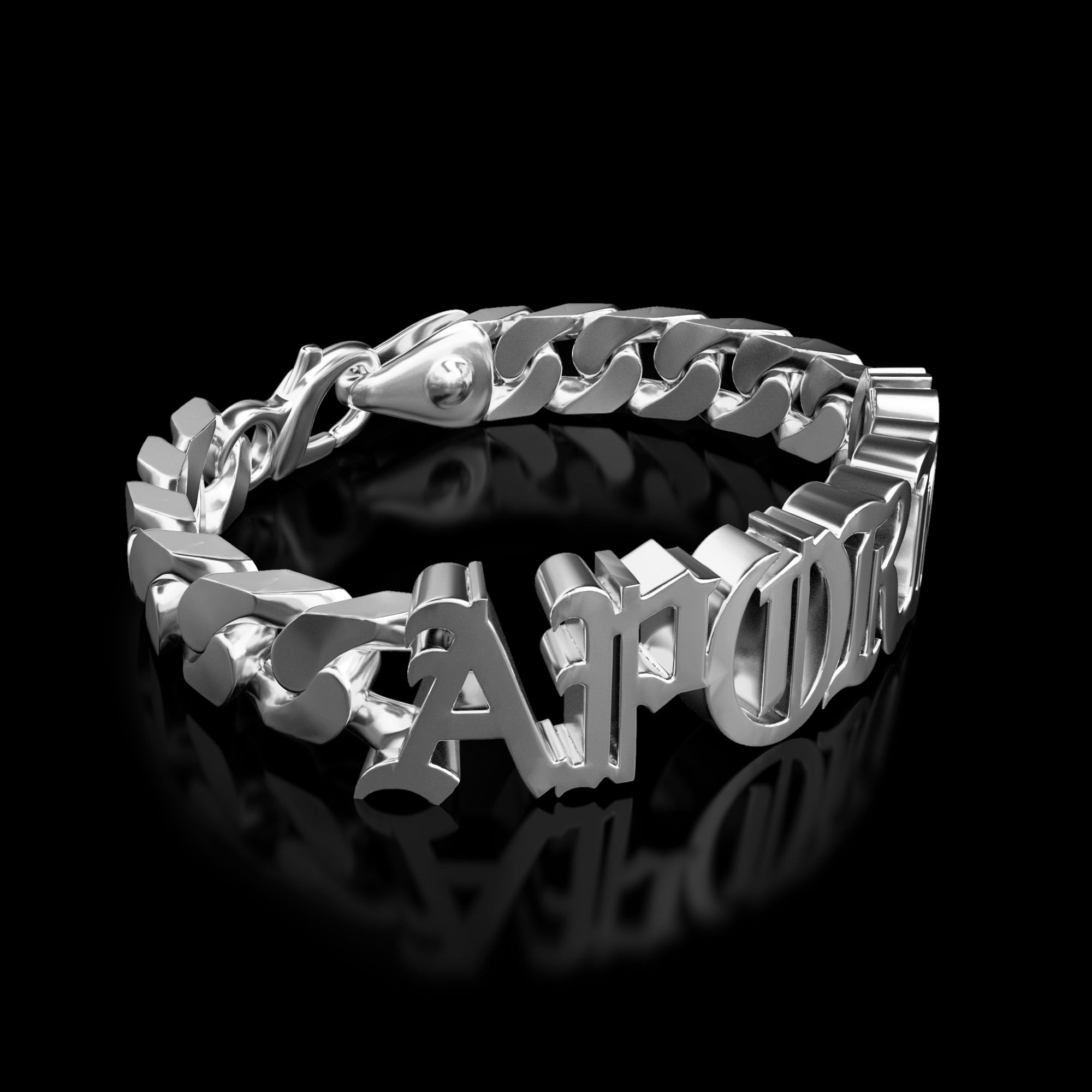 Miami Old English Letter/Number Custom Name Bracelet - 10mm