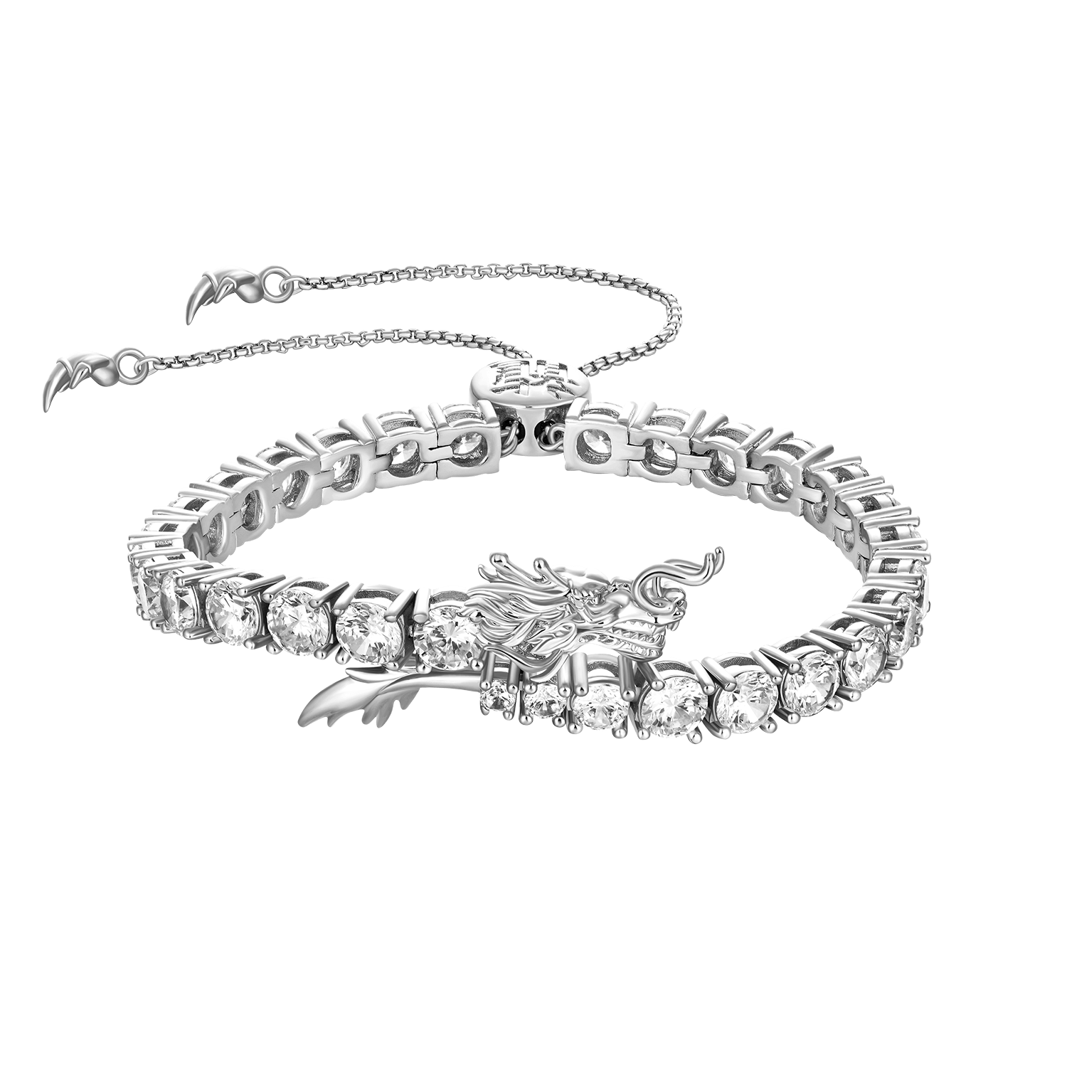 WONG Adjustable Dragon Tennis Bracelet - 5mm
