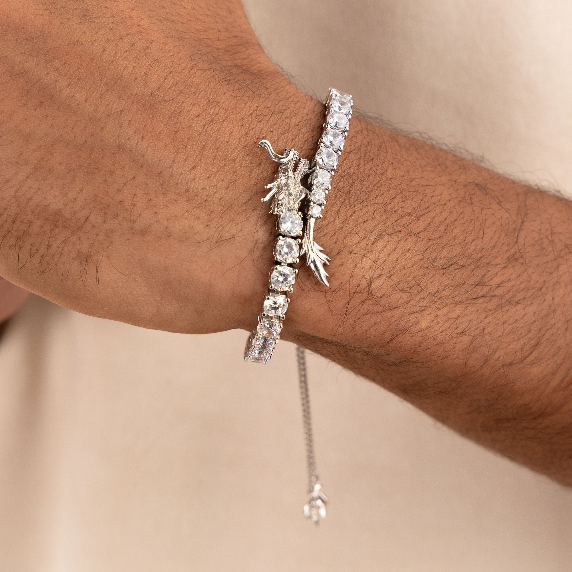 WONG Adjustable Dragon Tennis Bracelet - 5mm