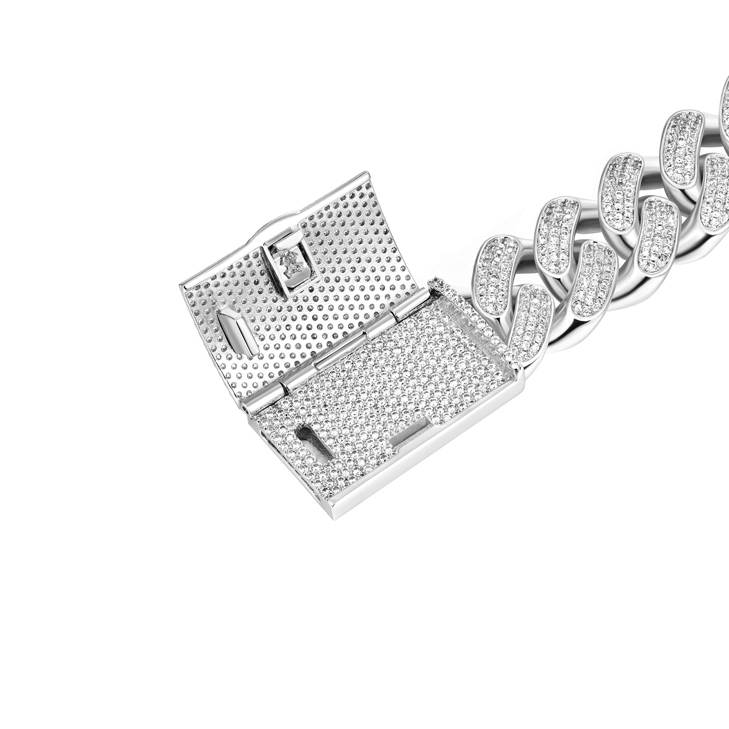 Aporro A® Box Clasp Cuban Link Bracelet - 19mm