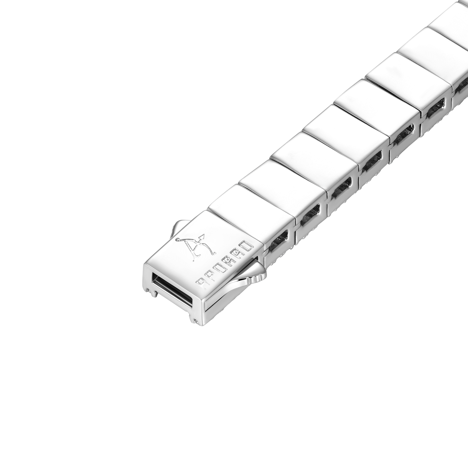 White Gold Mosaic Tennis Bracelet - 8mm