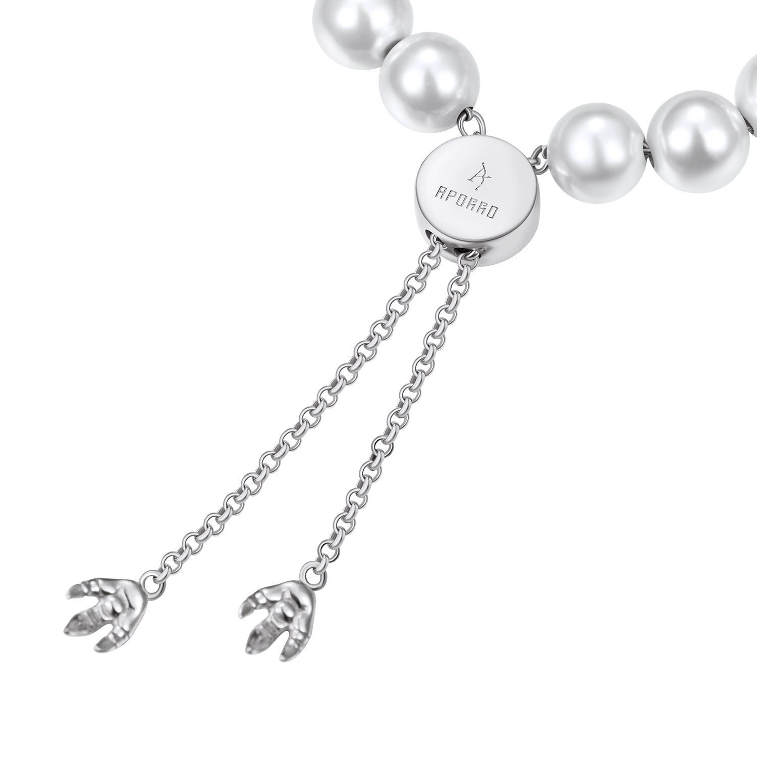 WONG Dragon Pearl and Bead Adjustable Bracelet - 8mm