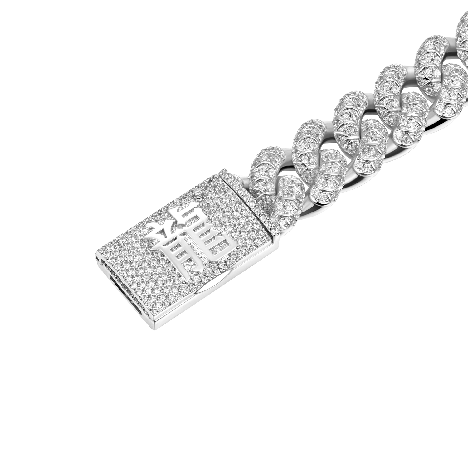 WONG Dragon Box Clasp Cuban Bracelet - 15mm