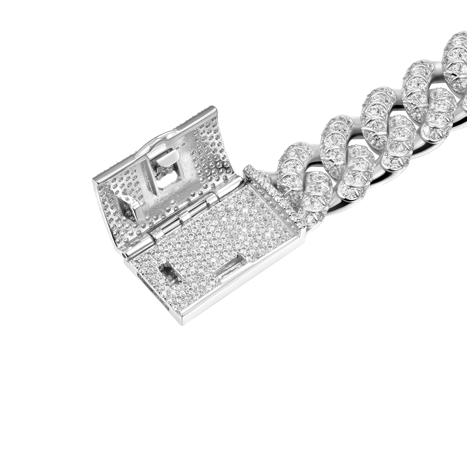 WONG Dragon Box Clasp Cuban Bracelet - 15mm