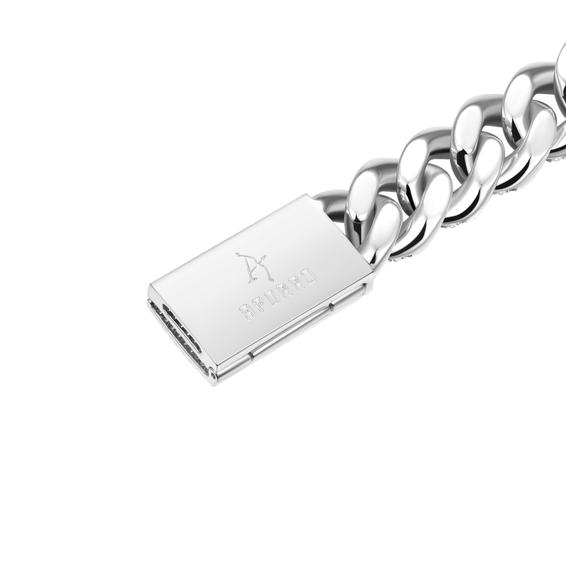 WONG Dragon Box Clasp Cuban Bracelet - 15mm - APORRO