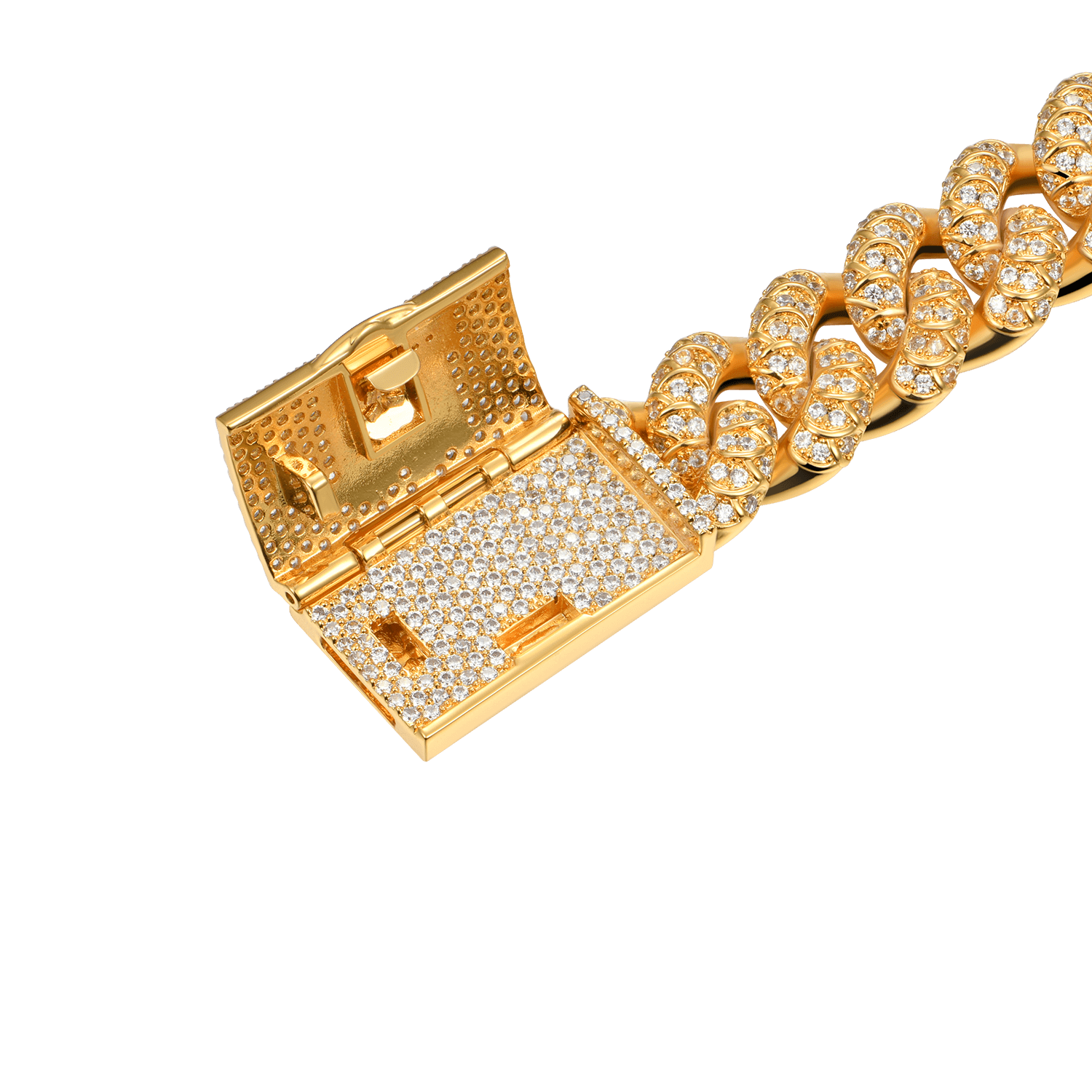 WONG Dragon Box Clasp Cuban Bracelet - 15mm