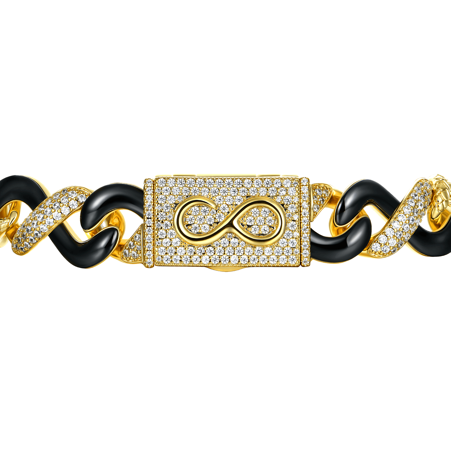 Infinity Two-tone Snake Shape Bracelet - 12mm