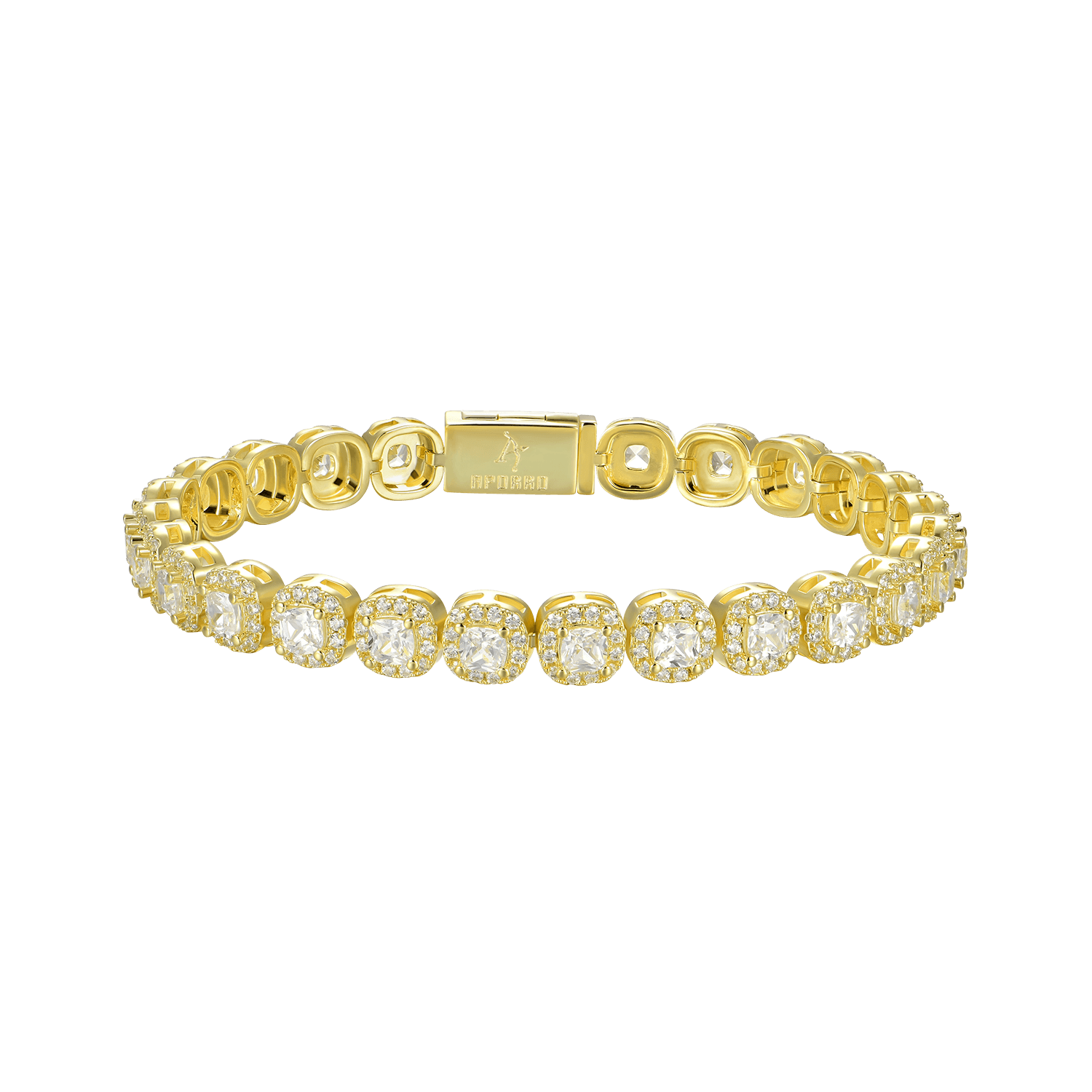 Cushion-Cut Clustered Tennis Bracelet - 7mm