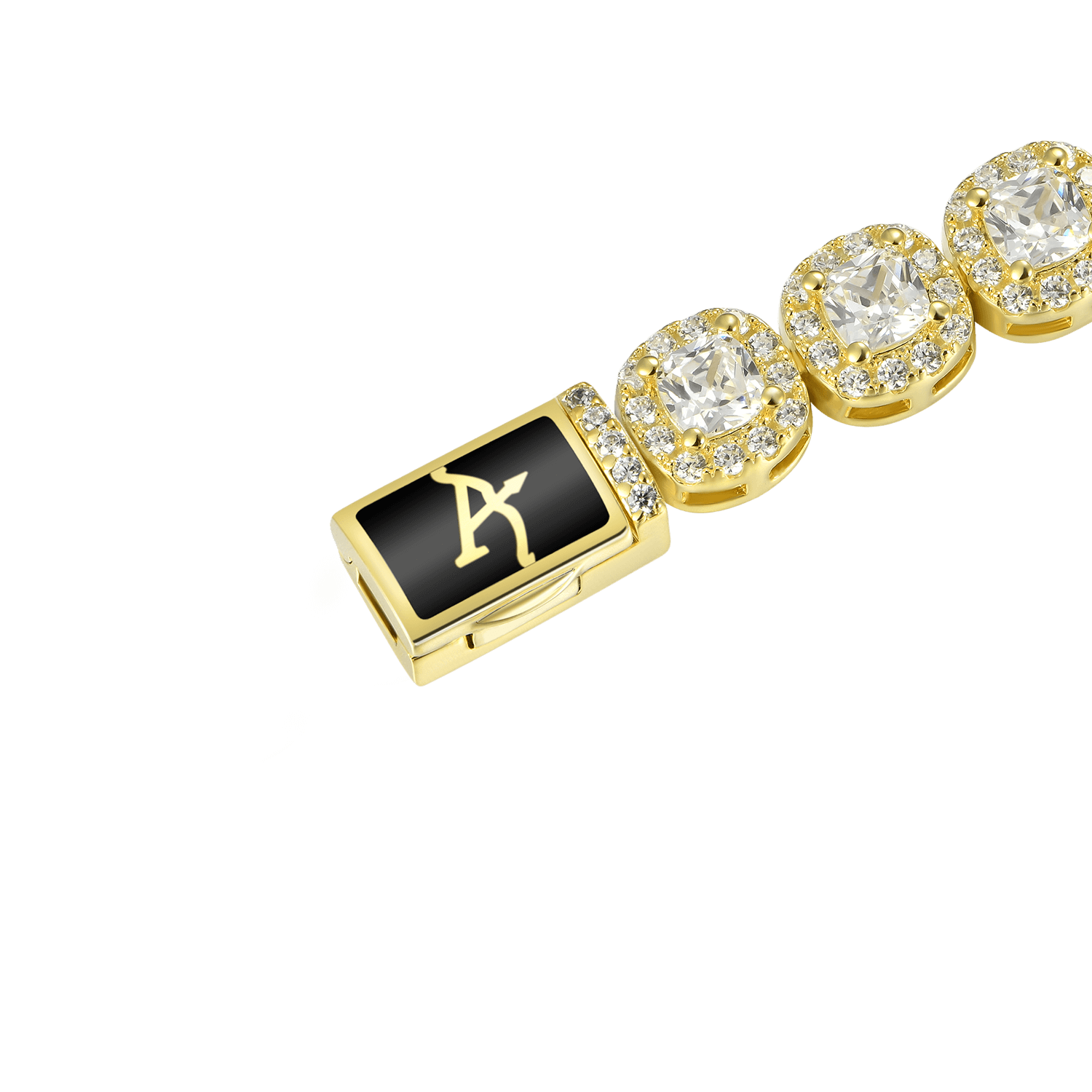 Cushion-Cut Clustered Tennis Bracelet - 7mm