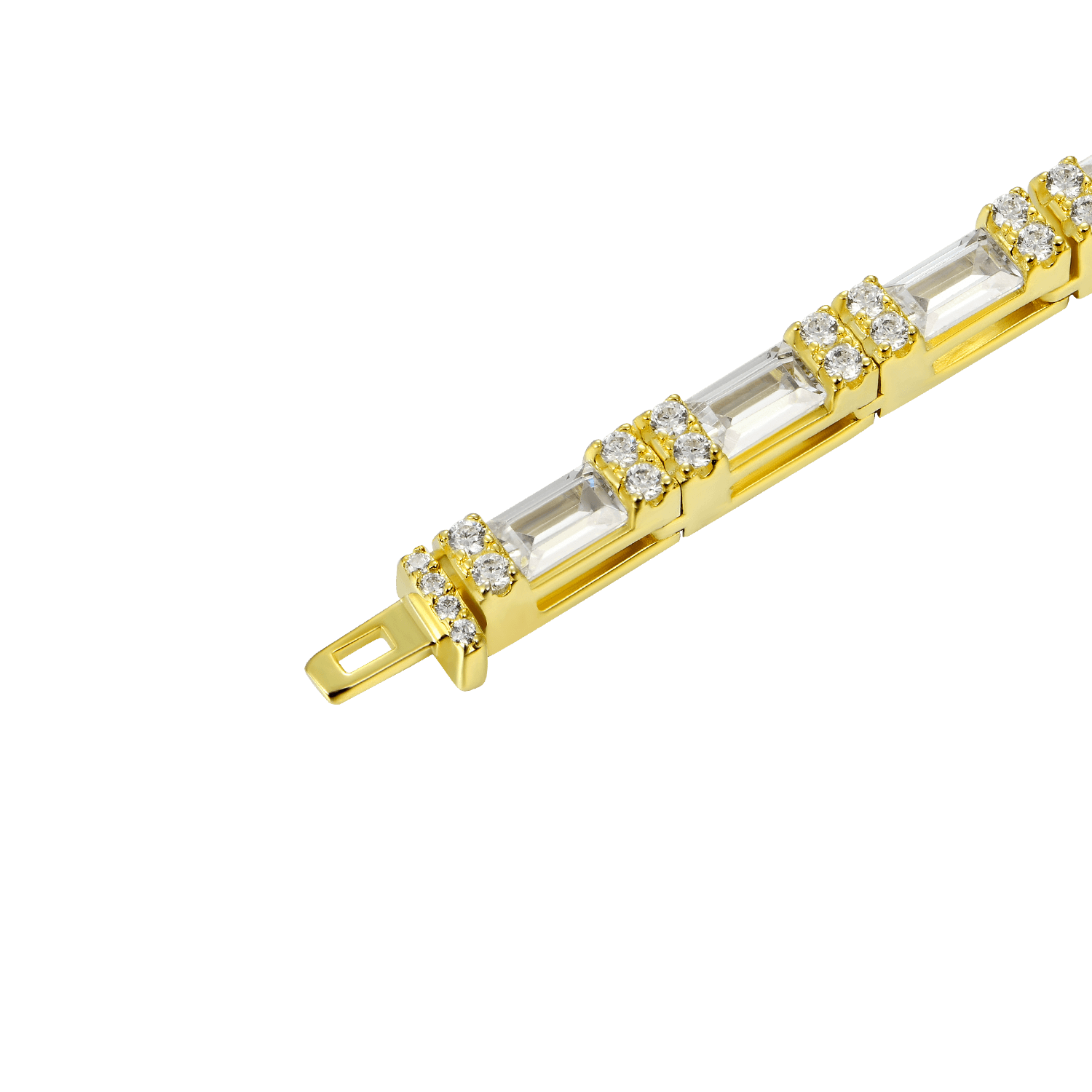 Baguette and Round Cut Tennis Bracelet - 3mm