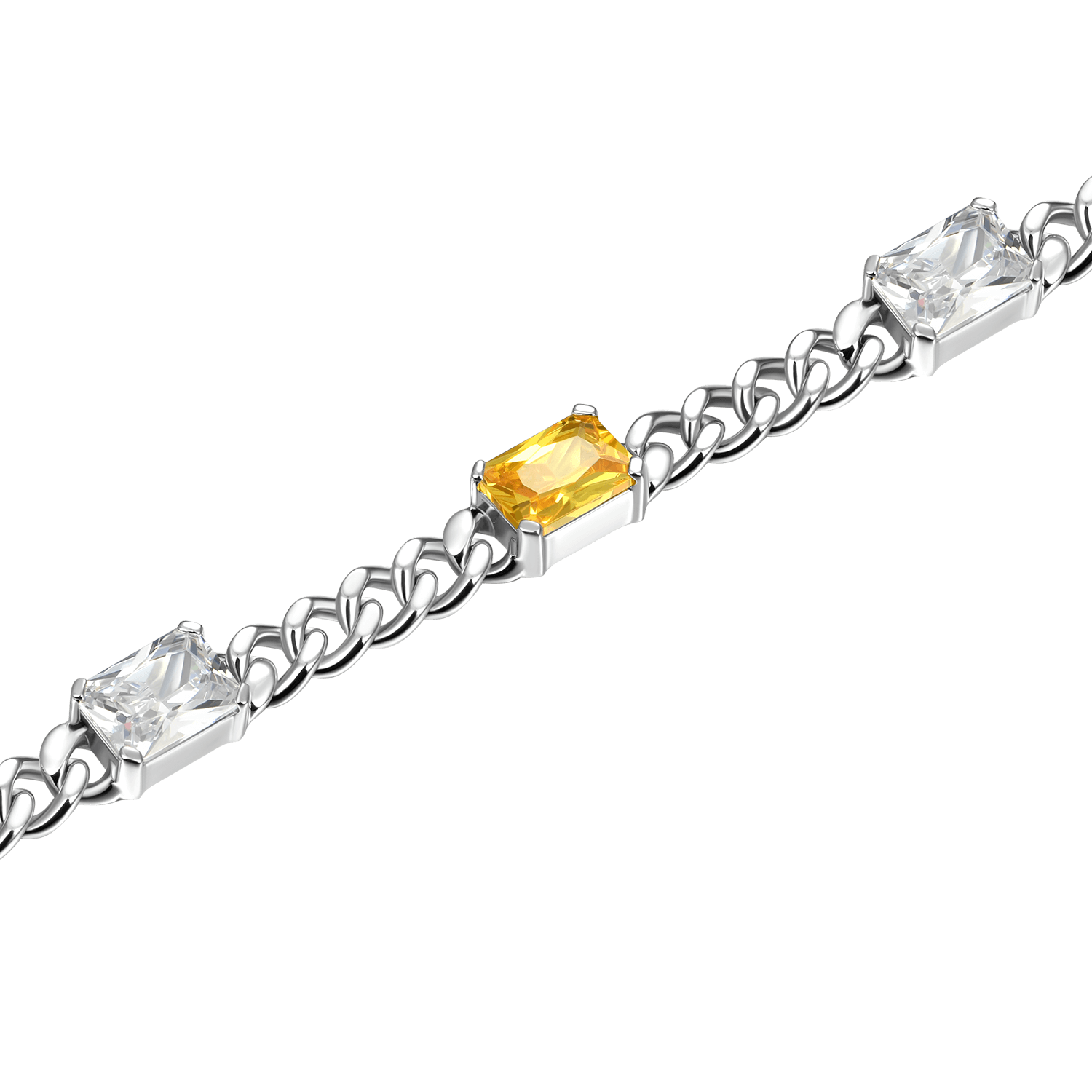 Emerald Cut Gemstone Adjustable Bracelet - 5mm