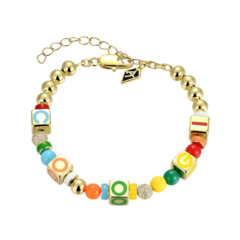 APORRO X COOGI Dice and Beads Enamel Adjustable Bracelet - APORRO