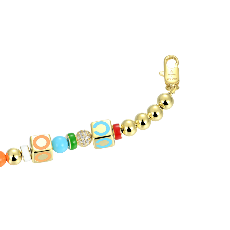 APORRO X COOGI Dice and Beads Enamel Adjustable Bracelet - APORRO