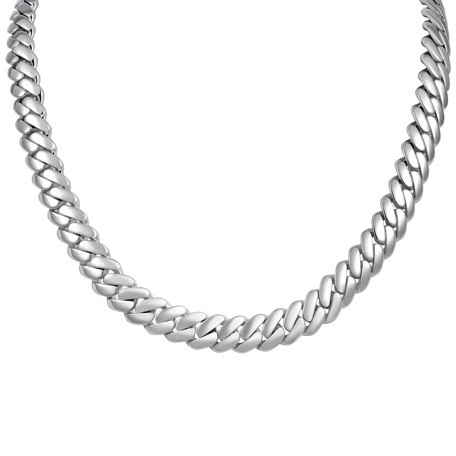 Custom Plain Gold Cuban Link Name Necklace Chain - Yellow Gold