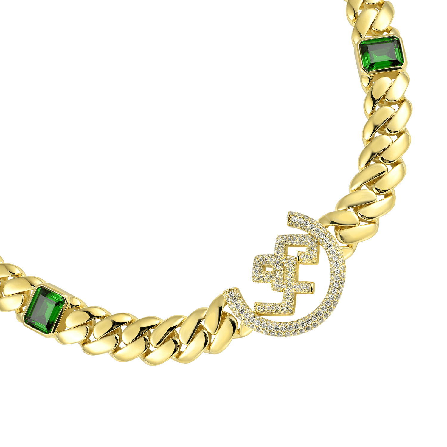 APORRO X GG Emerald Cuban Chain - 12mm