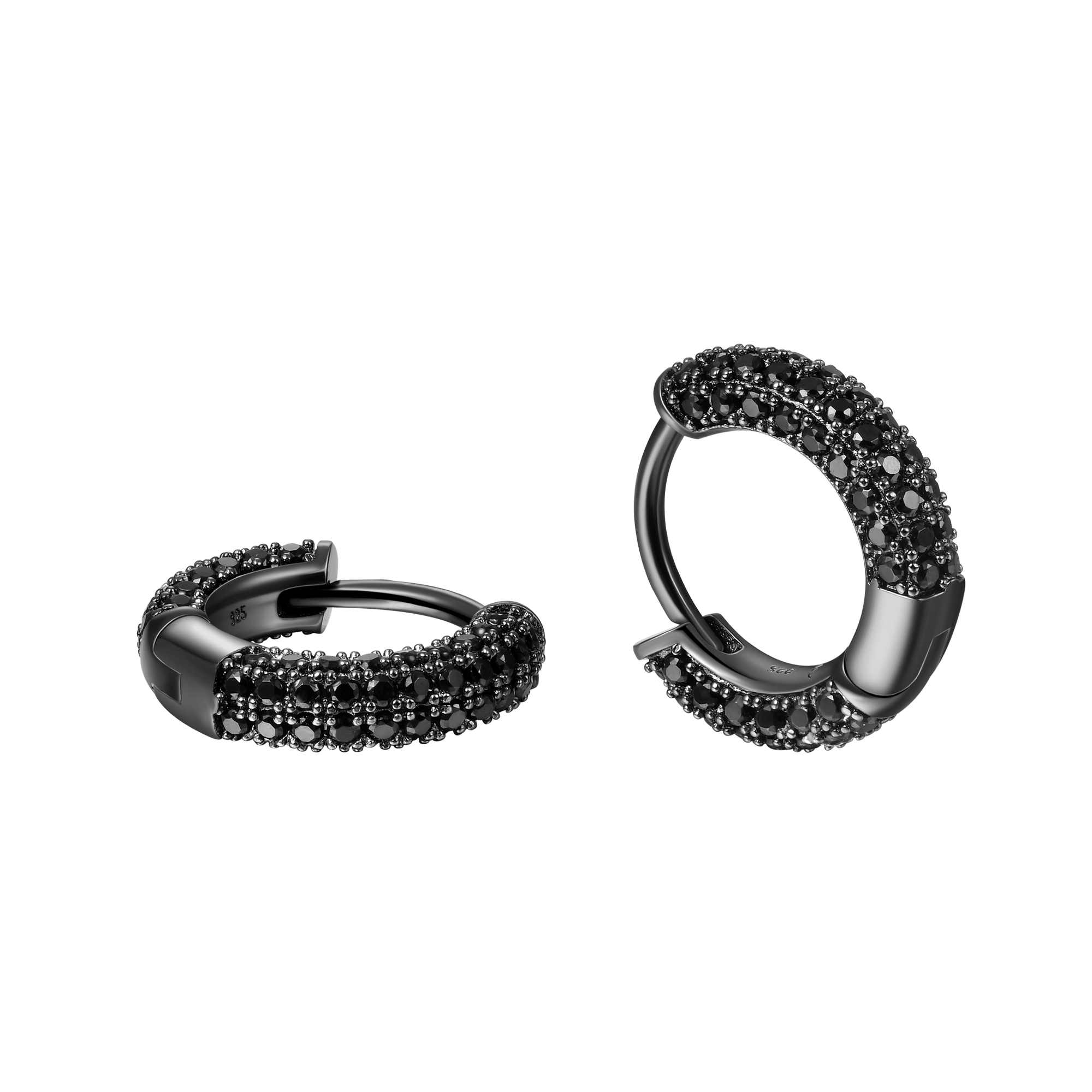 S925 Circle Hoop Earrings - Pair