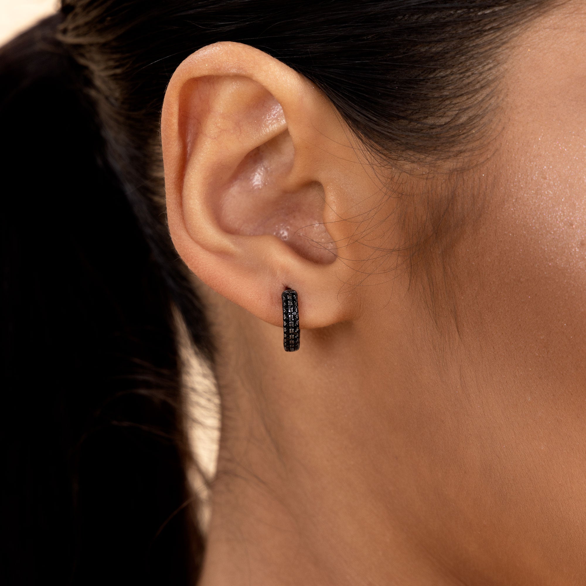 S925 Circle Hoop Earrings - Pair