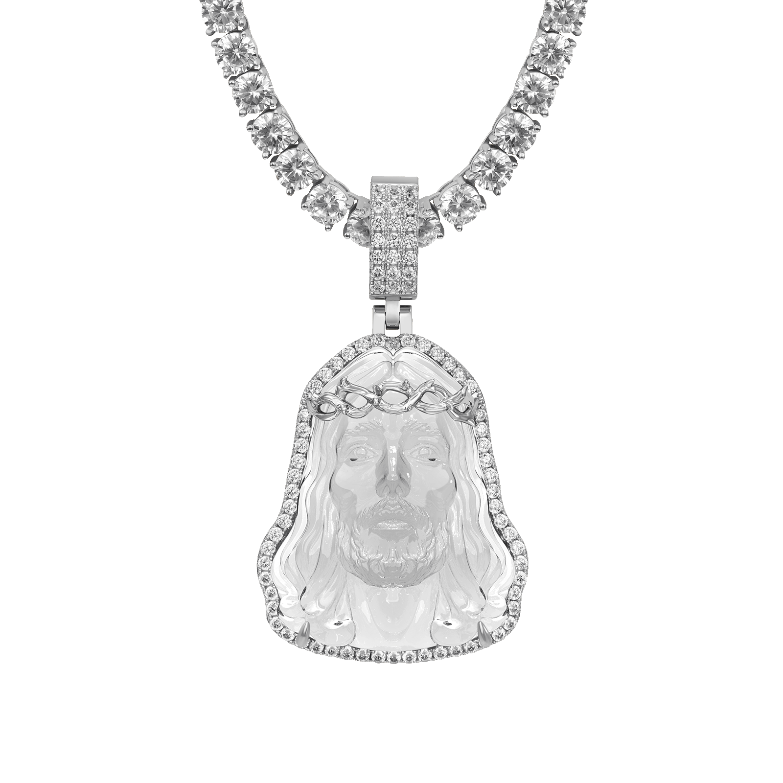 Arcenciel Gospel Transparent Jesus Pendant