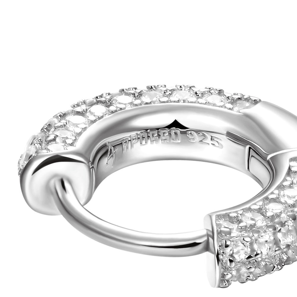 S925 Circle Hoop Earrings - Pair