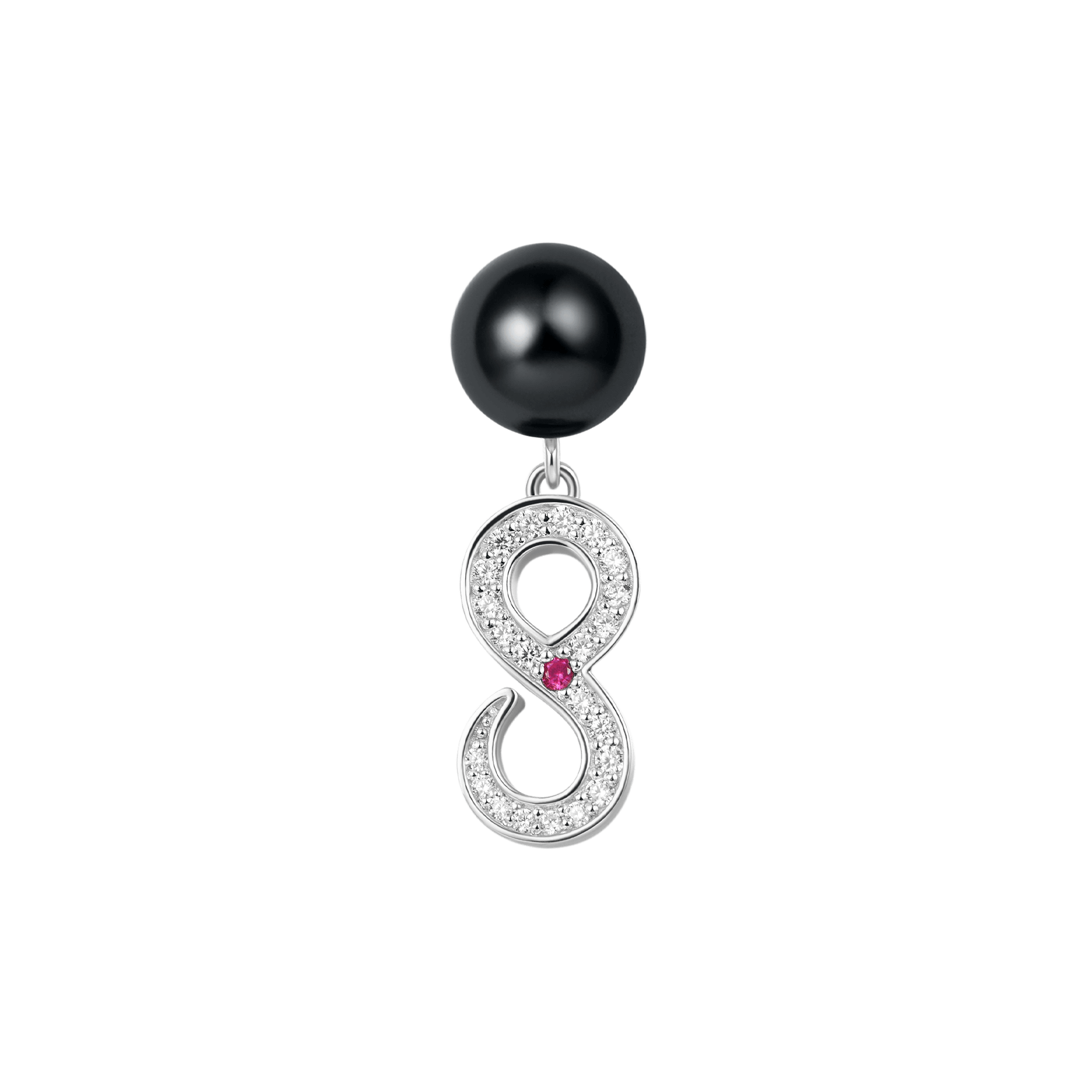 Infinity Pearl Drop Earring