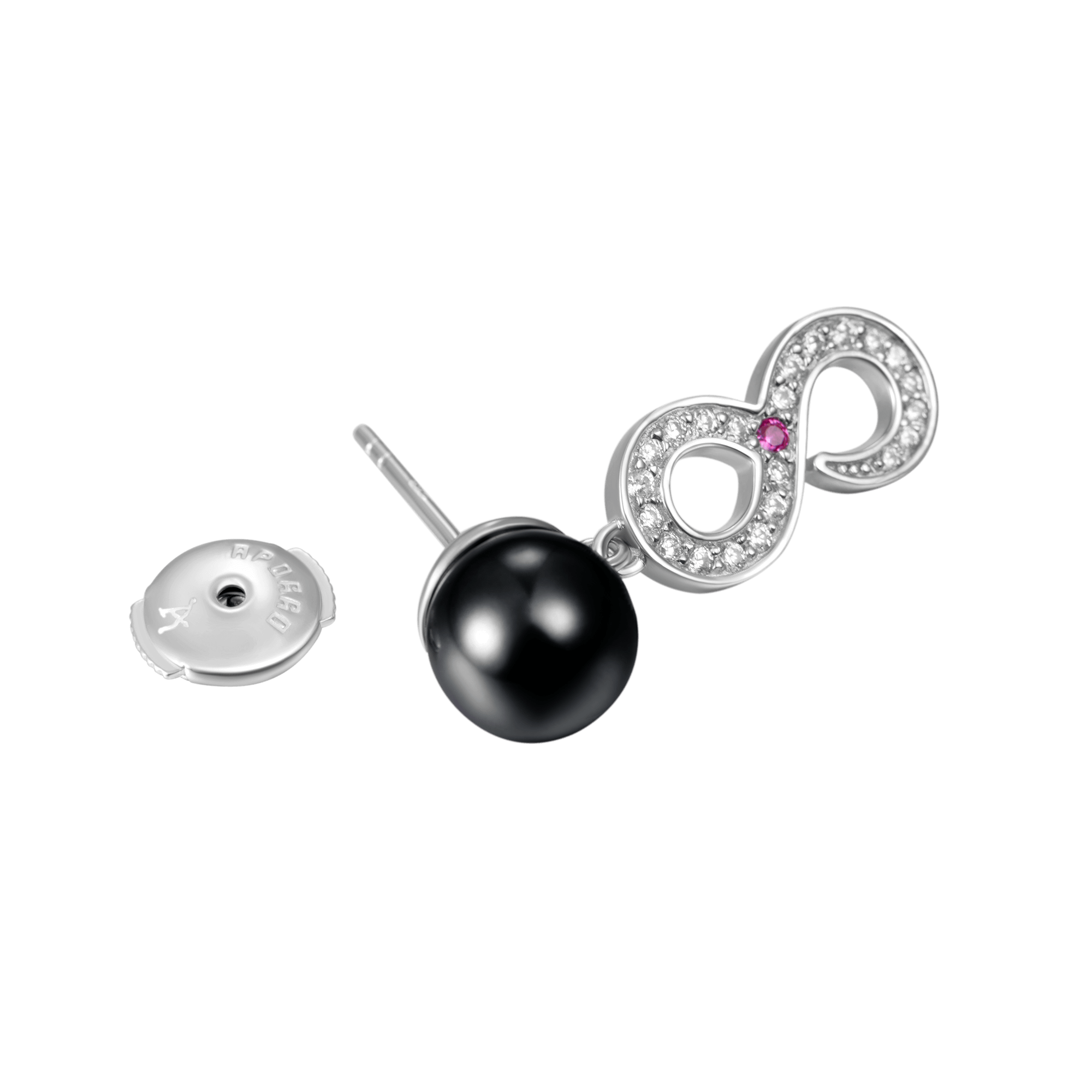 Infinity Pearl Drop Earring