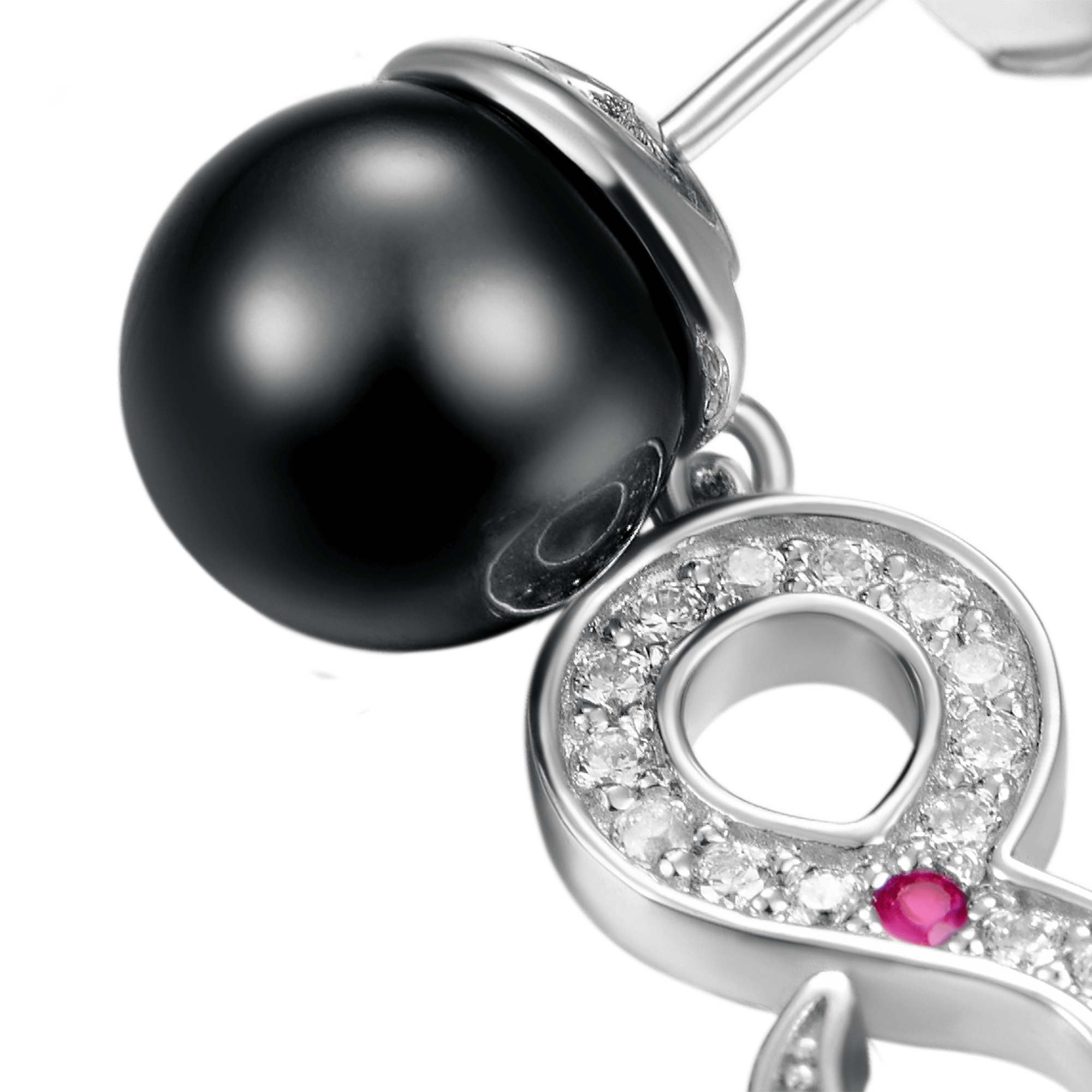 Infinity Pearl Drop Earring