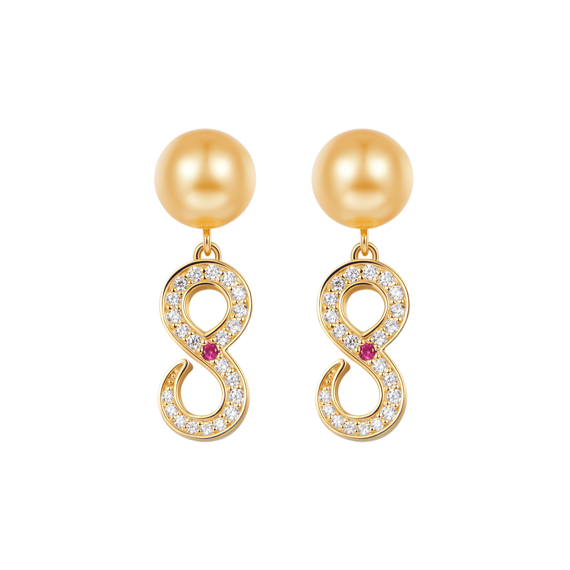 Infinity Pearl Drop Earring